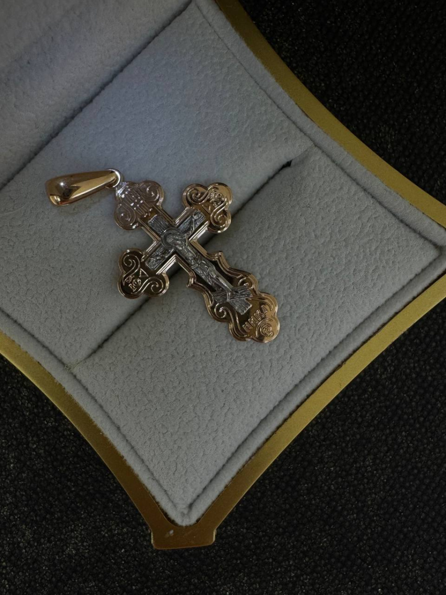 ПОДВЕСКА КРЕСТ без камня (Au 585)