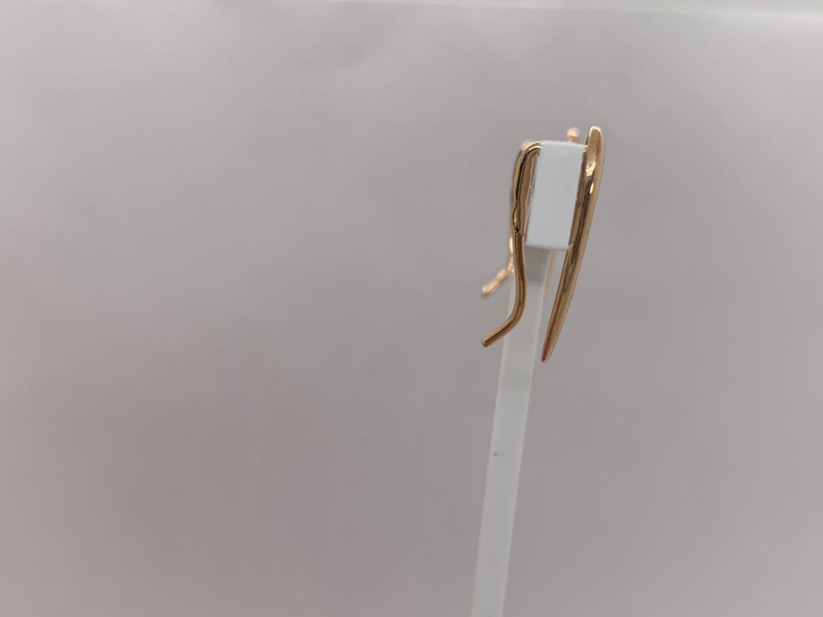 028561 СЕРЬГИ КАФФЫ без камня (Au 585)