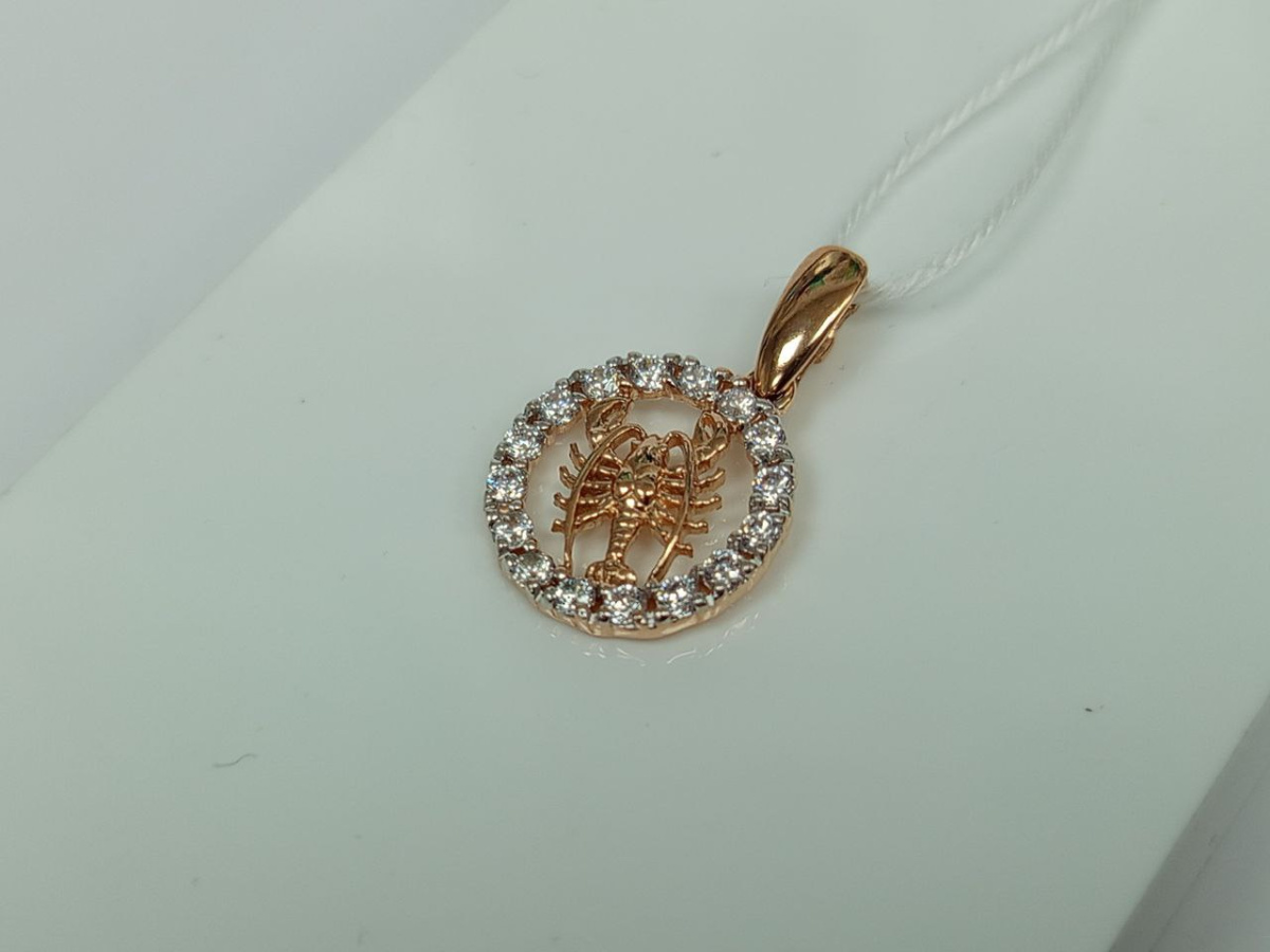 ПОДВЕСКА ЗНАК ЗОДИАКА РАК Au 585