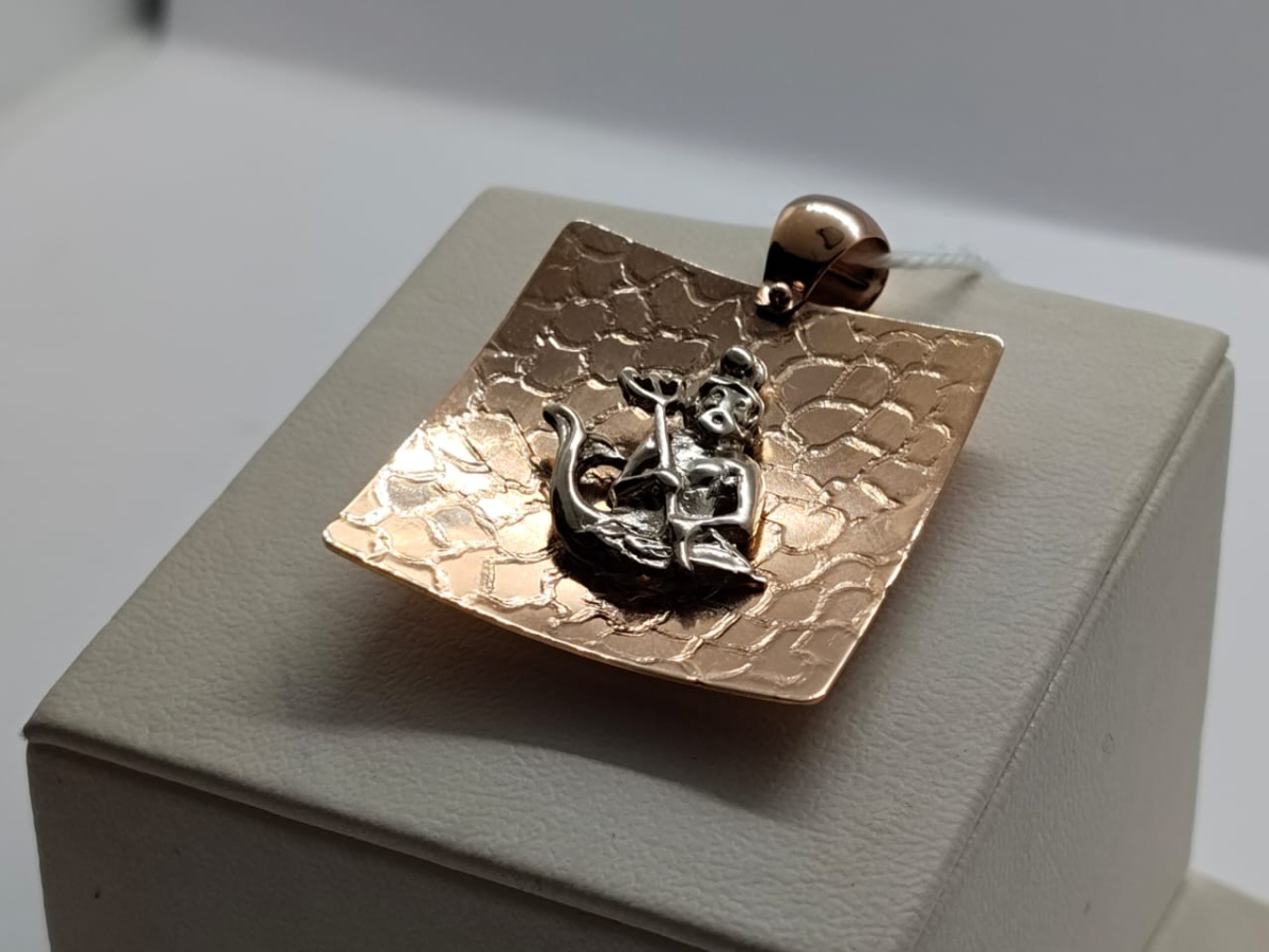 ПОДВЕСКА ЗНАК ЗОДИАКА ВОДОЛЕЙ Au 585