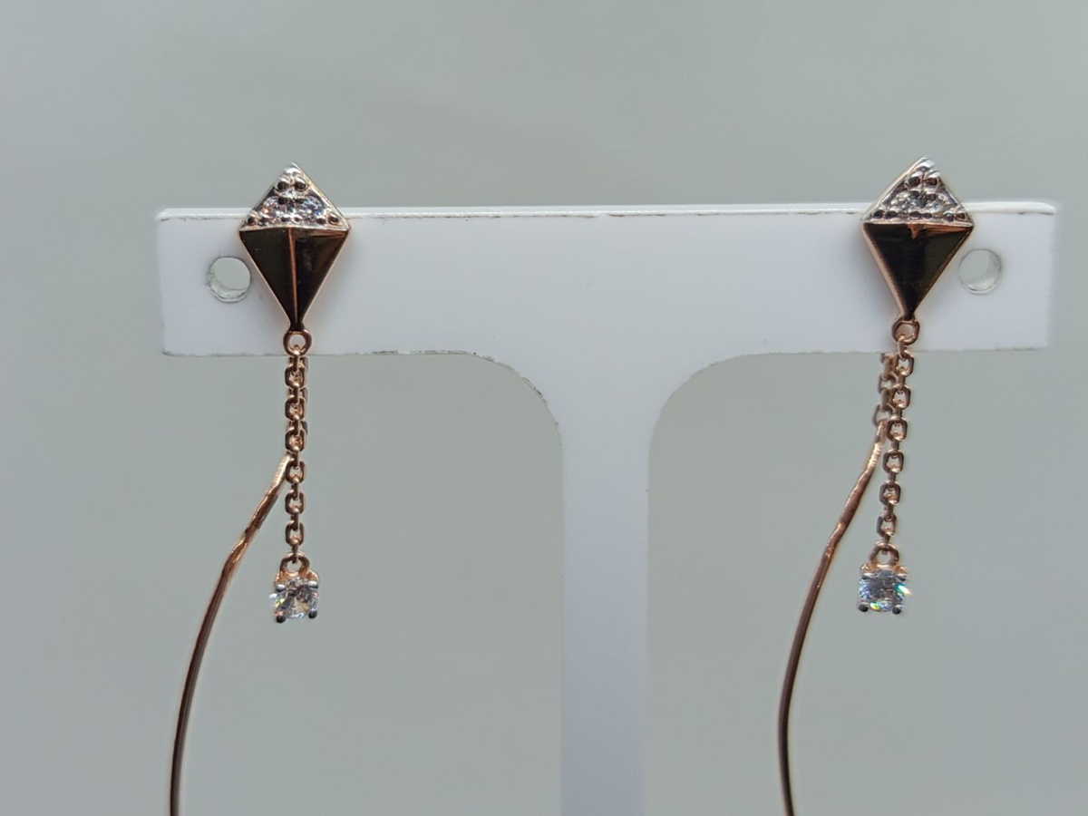 СКМИ585 СЕРЬГИ С КАМНЯМИ (Au 585)