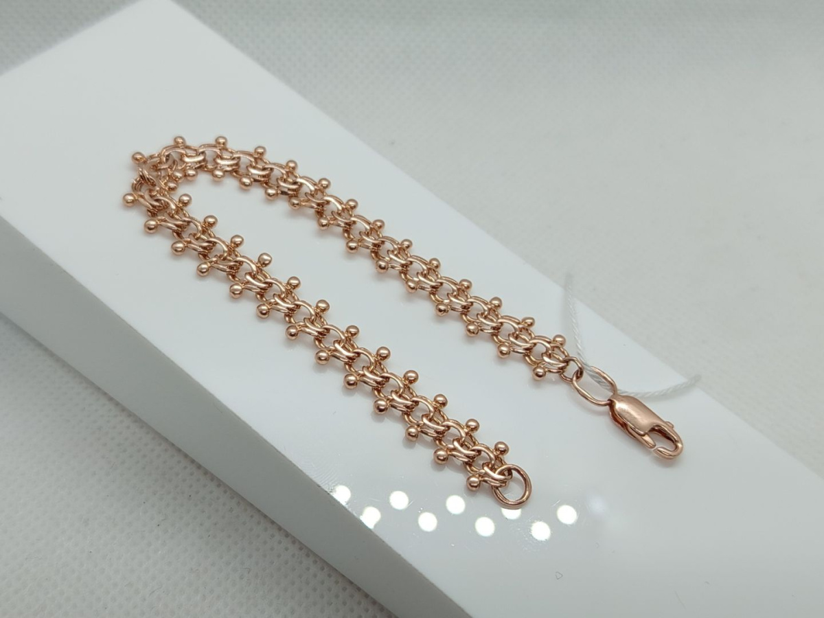 БЛБ585 БРАСЛЕТ ПОЛНОВЕСНЫЙ Бисмарк (Au 585)