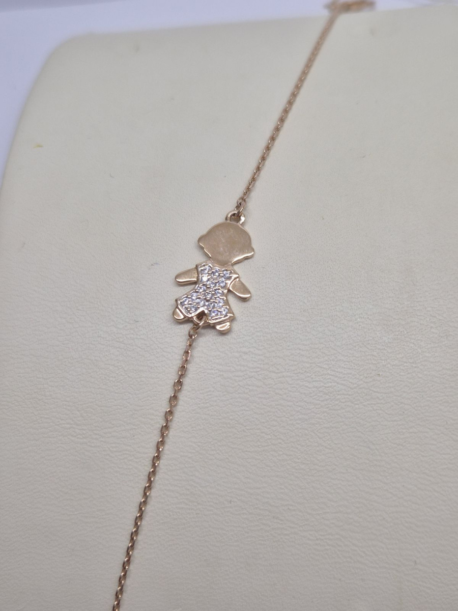 Б585 БРАСЛЕТ С КАМНЯМИ (Au 585)