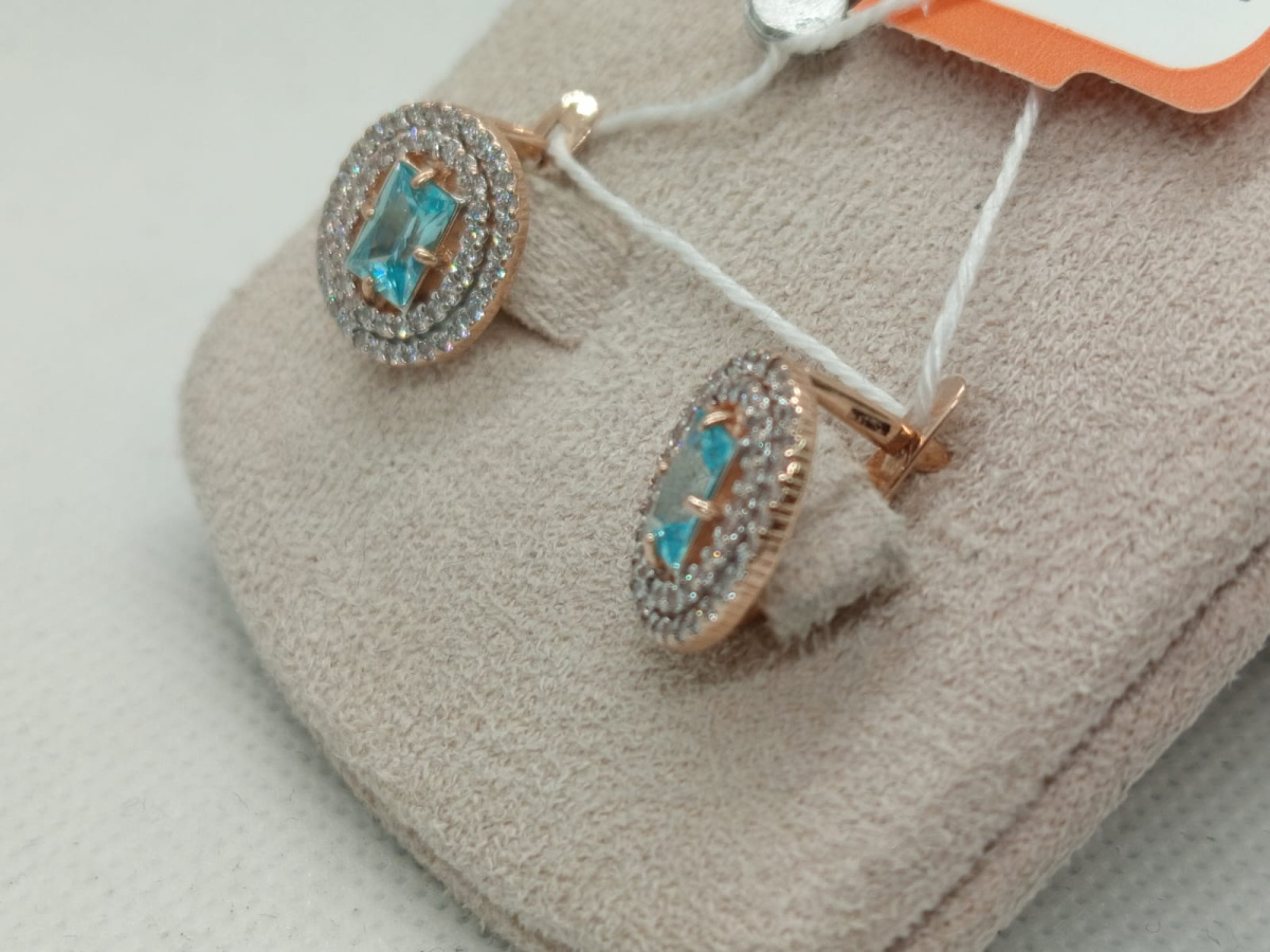 СЕРЬГИ С КАМНЯМИ (Au 585)