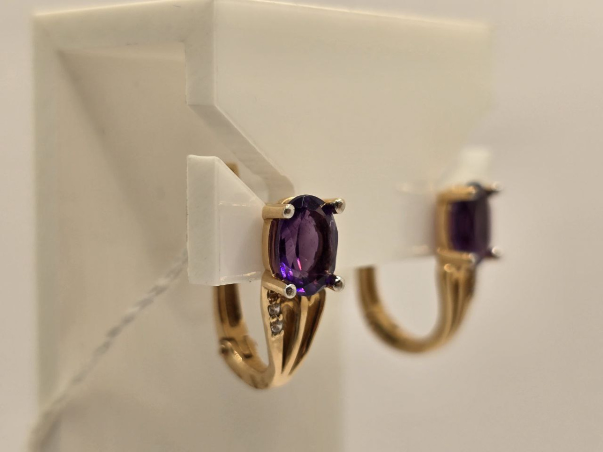 СКМИ585 СЕРЬГИ С КАМНЯМИ (Au 585)