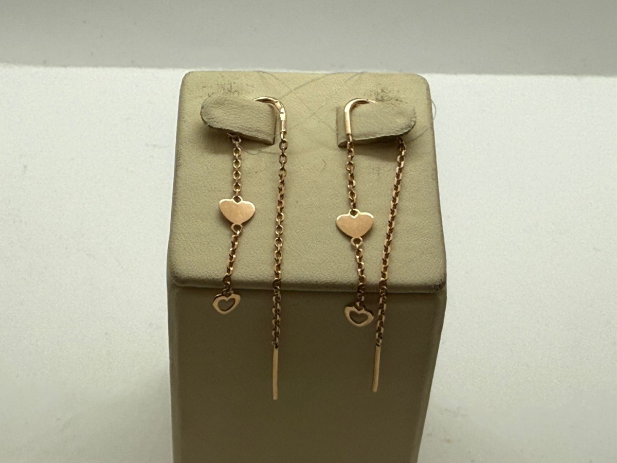 СЕРЬГИ ПРОДЕВКИ без камня (Au 585)