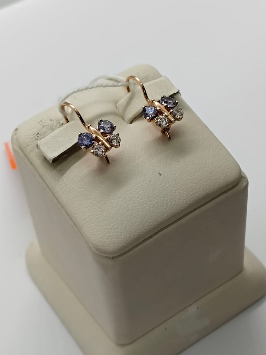 СЕРЬГИ С КАМНЯМИ (Au 585)