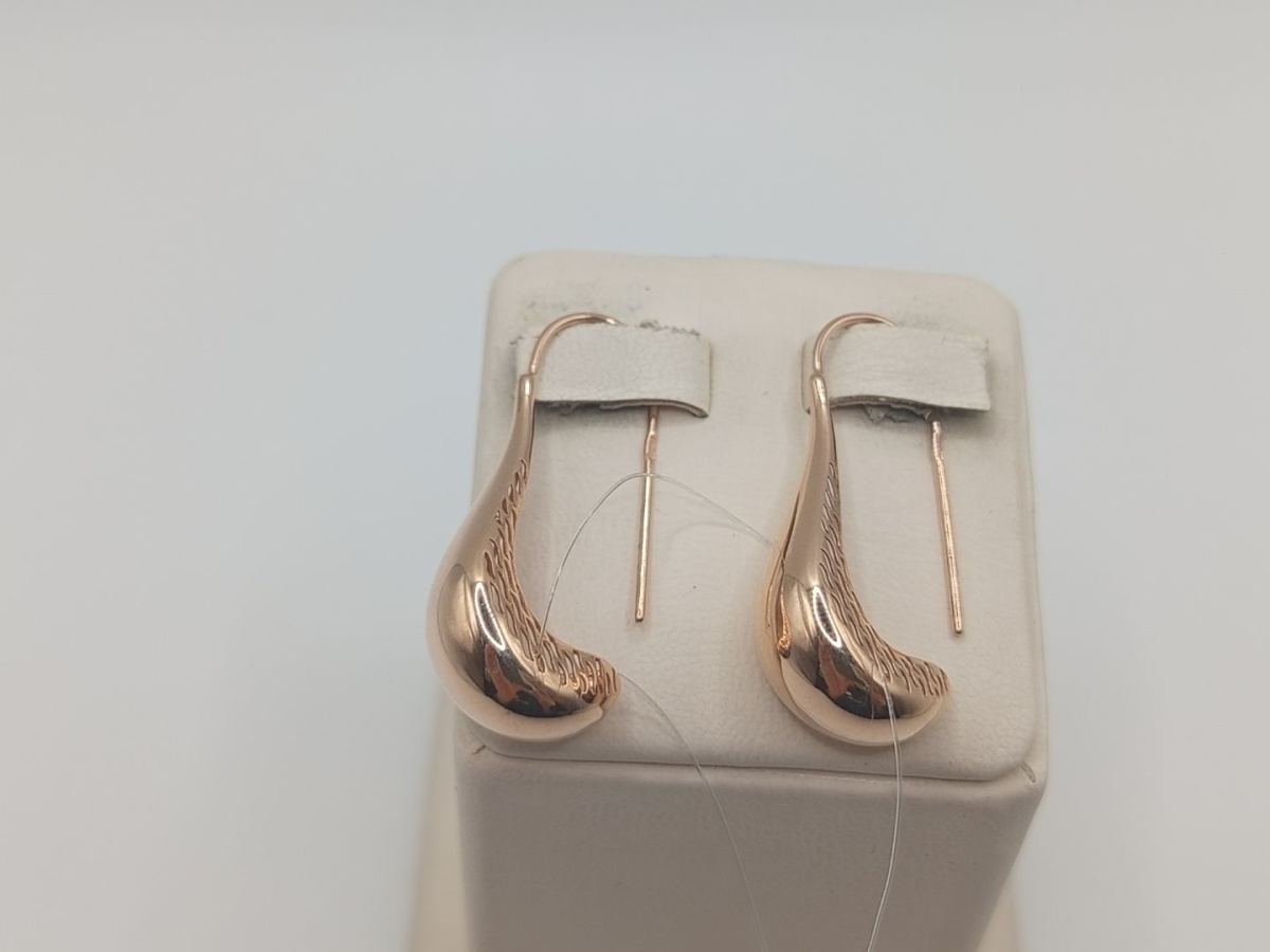 СЕРЬГИ ПЕТЕЛЬКА без камня (Au 585)