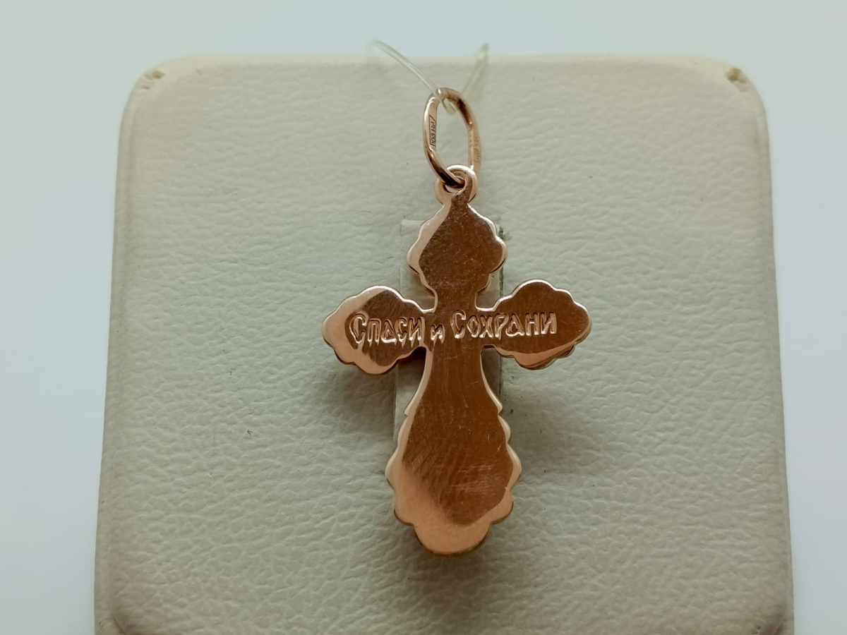 ПОДВЕСКА КРЕСТ без камня (Au 585)