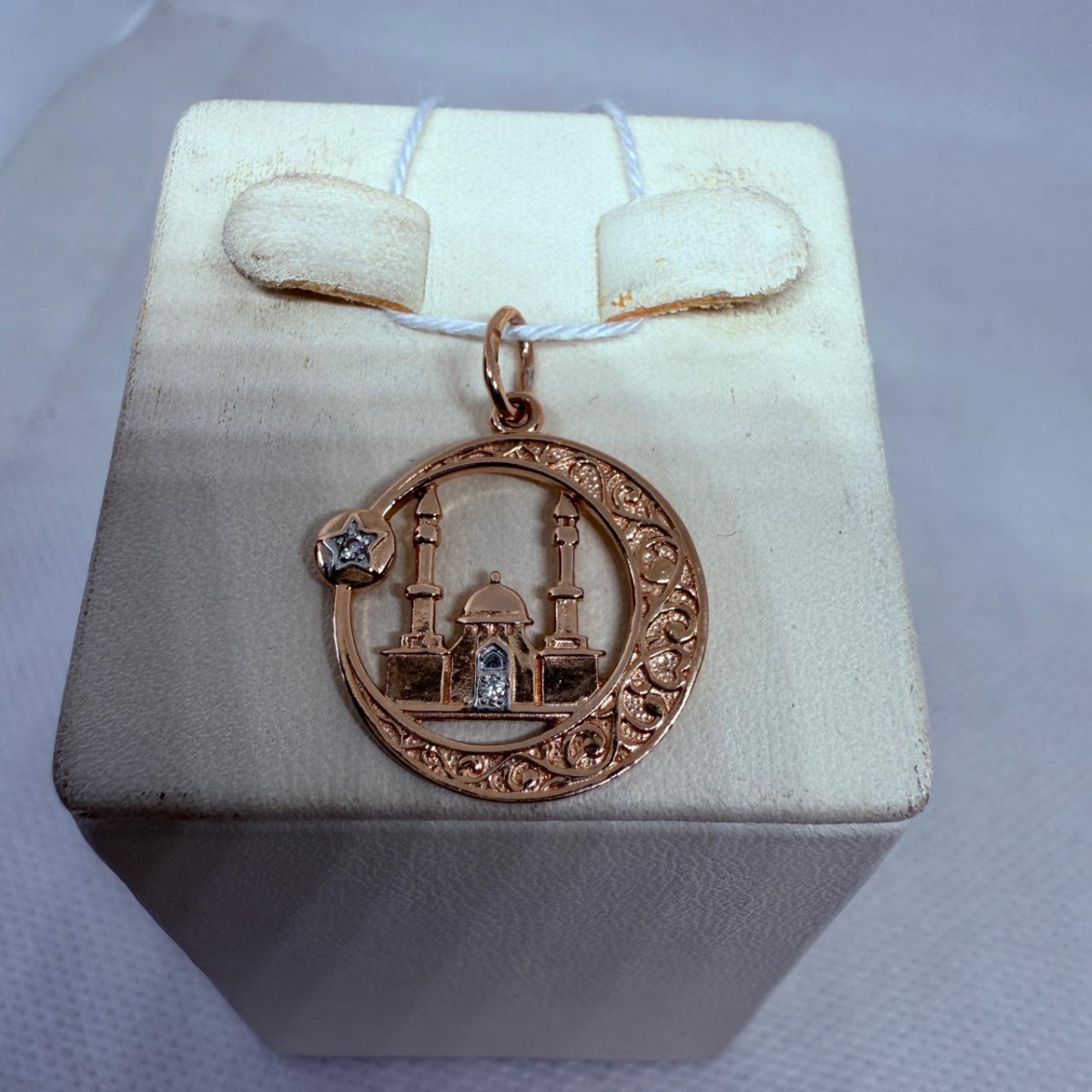 ПОДВЕСКА МЕЧЕТЬ С КАМНЯМИ (Au 585)