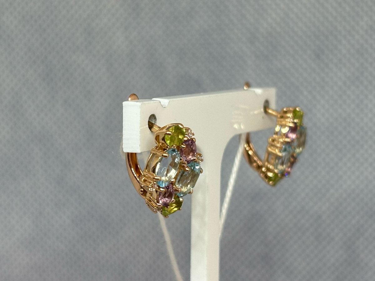 СЕРЬГИ С КАМНЯМИ (Au 585)