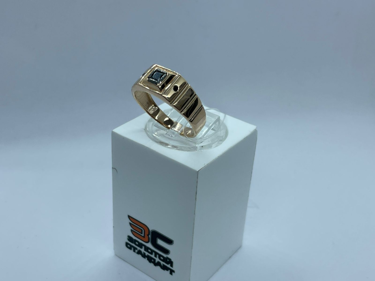 КОЛЬЦО ПЕЧАТКА с камнями (Au 585)