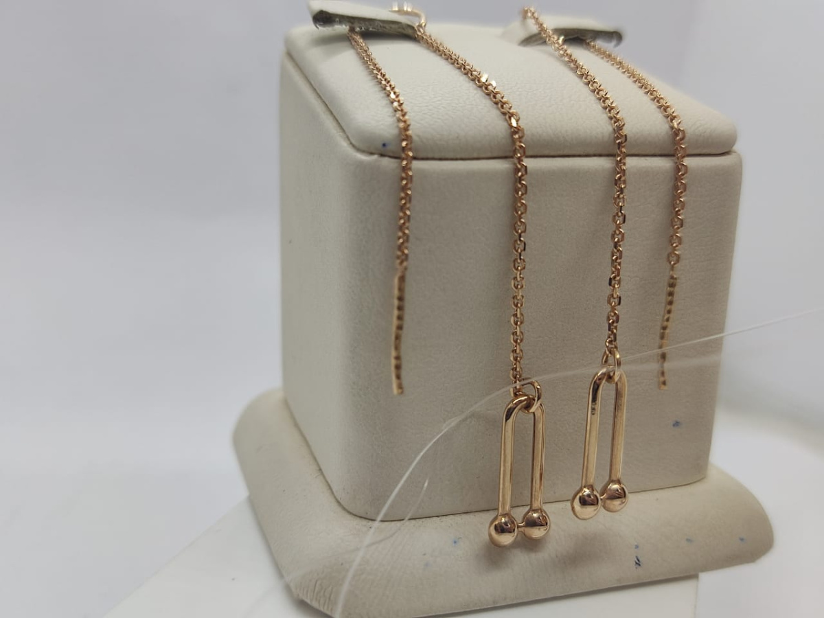 СЕРЬГИ ПРОДЕВКИ без камня (Au 585)