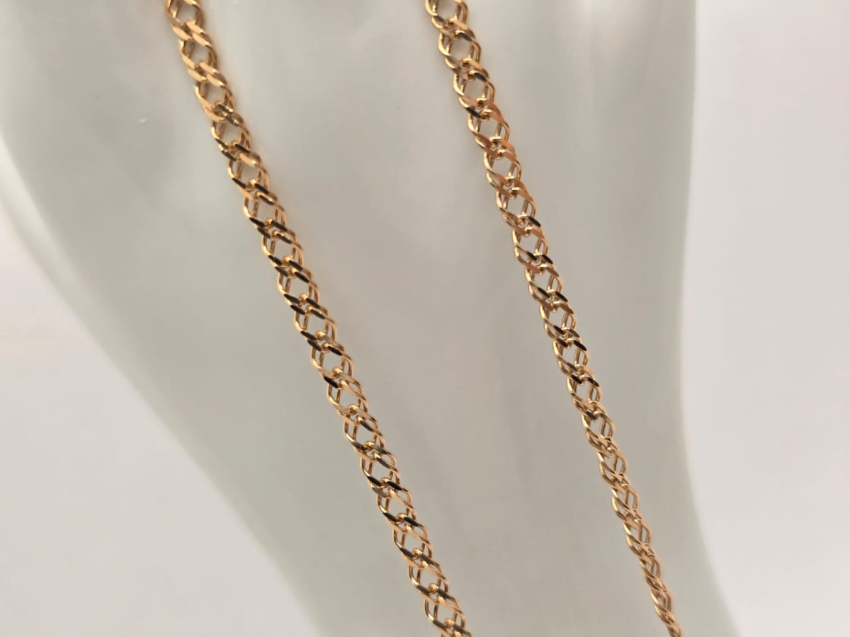 ЦЕПЬ ПОЛНОВЕСНАЯ Ромб двойной (Au 585)