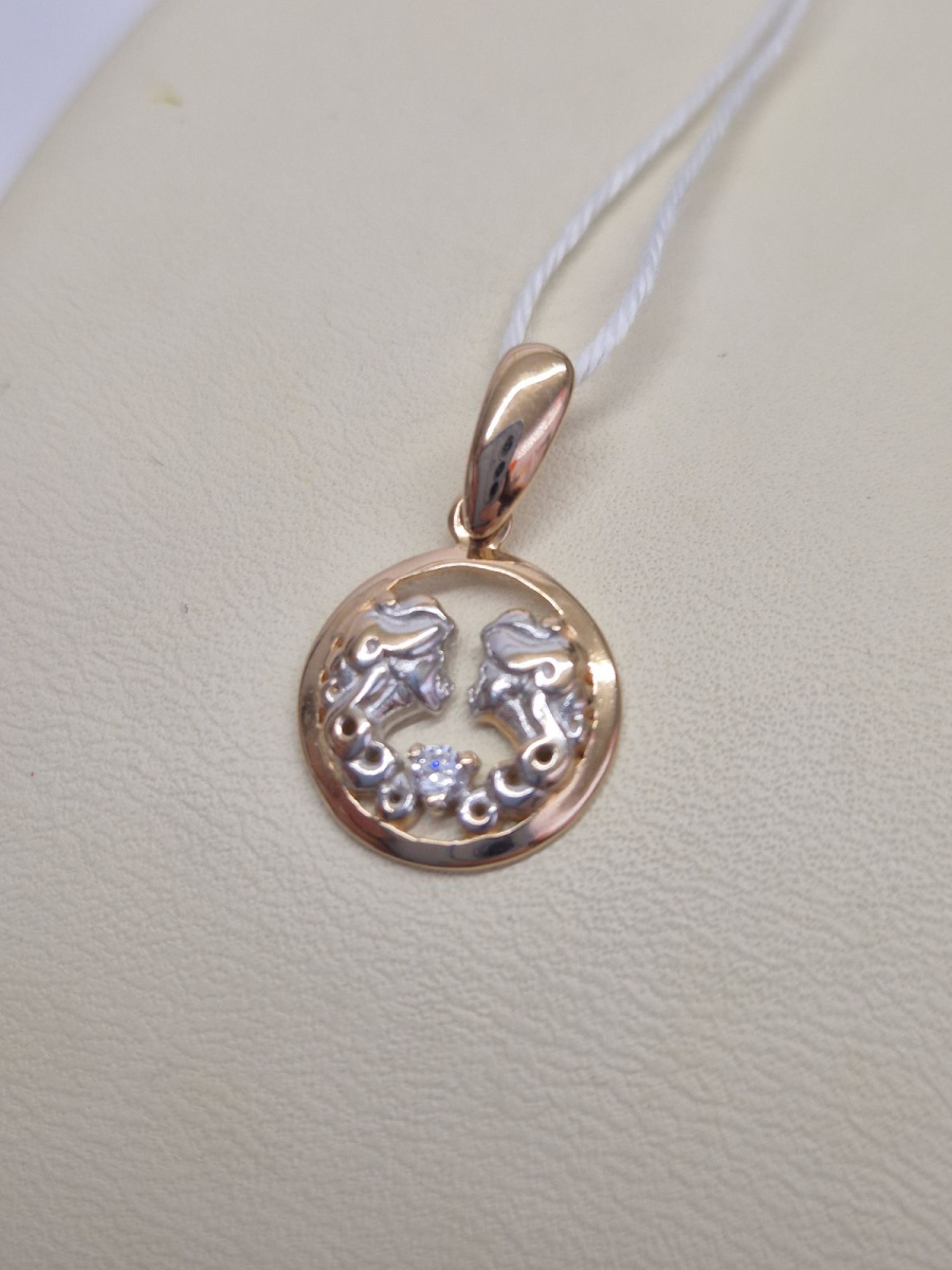 ПОДКМ585 ПОДВЕСКА С КАМНЕМ (Au 585)