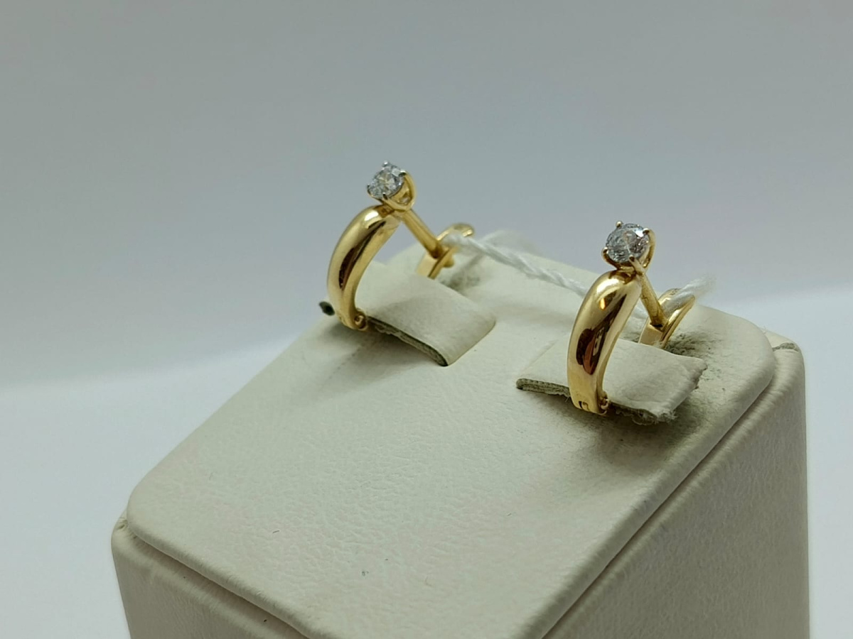 СЕРЬГИ С КАМНЕМ (Au 585)