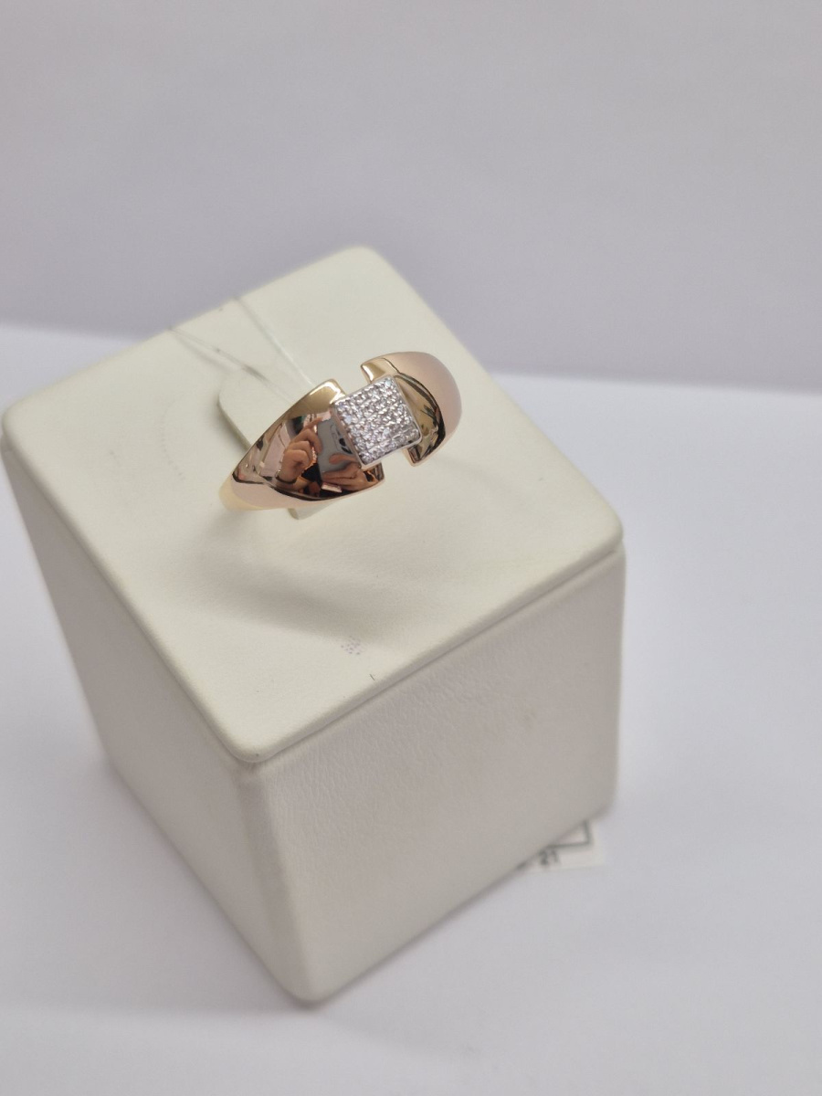 КОЛЬЦО С КАМНЯМИ (Au 585)