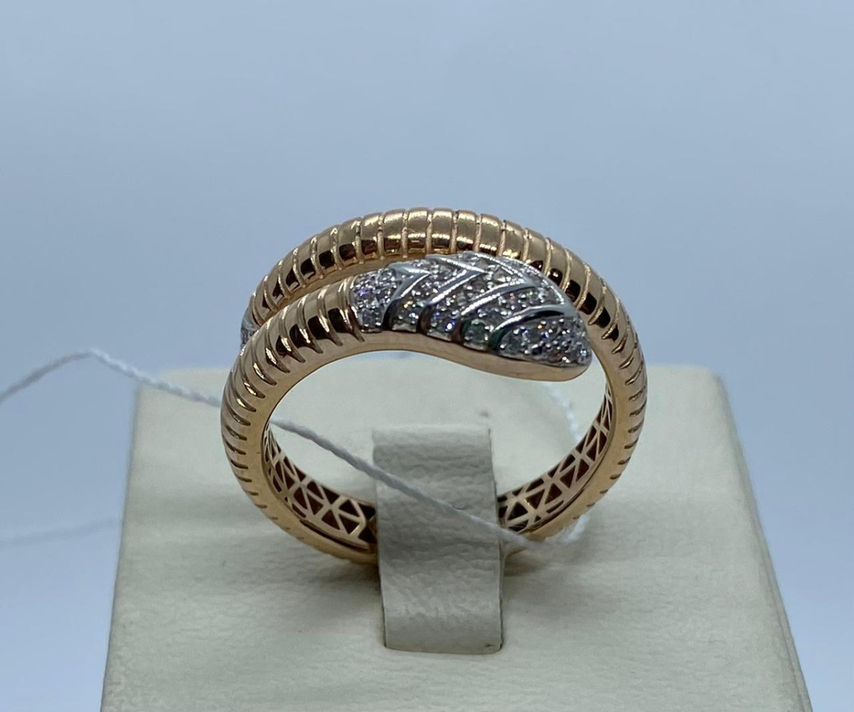 КОЛЬЦО С КАМНЯМИ (Au 585)