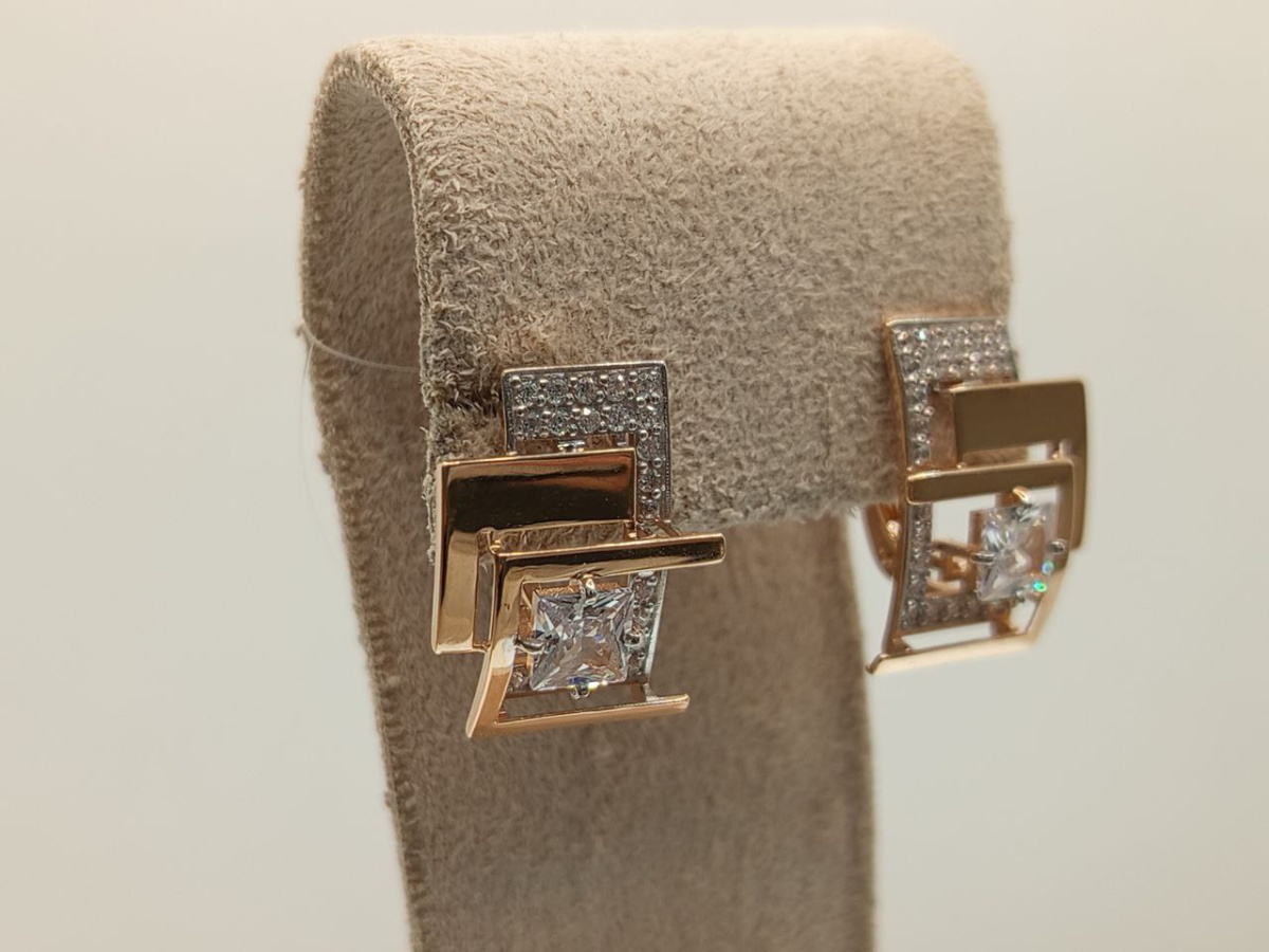 СЕРЬГИ С КАМНЯМИ (Au 585)