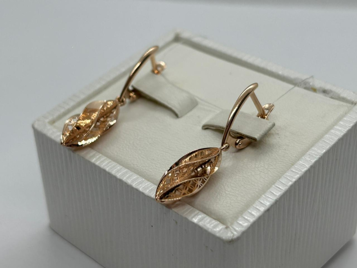 СЕРЬГИ БЕЗ КАМНЯ (Au 585)