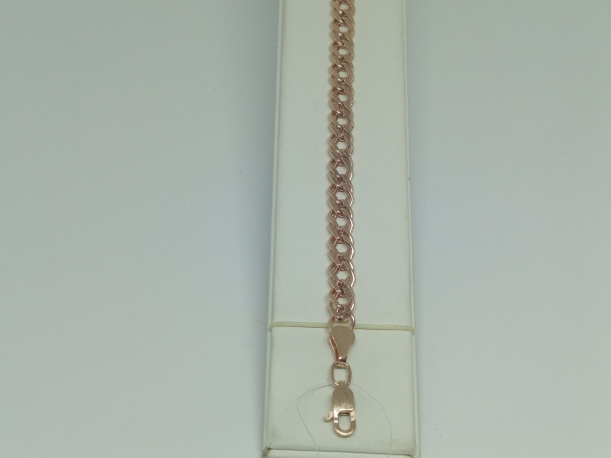 БРАСЛЕТ ПУСТОТЕЛЫЙ Ромб двойной (Au 585)