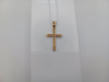 ПОДККИ585 ПОДВЕСКА КРЕСТ С КАМНЯМИ (Au 585)