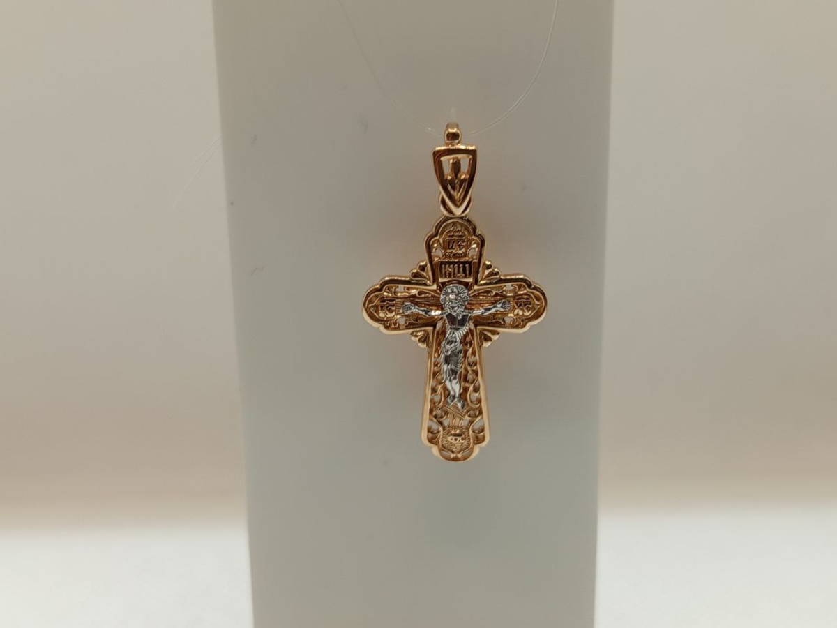 ПОДВЕСКА КРЕСТ без камня (Au 585)