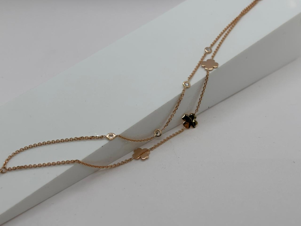 БРАСЛЕТ ФАНТАЗИЯ с камнями (Au 585)