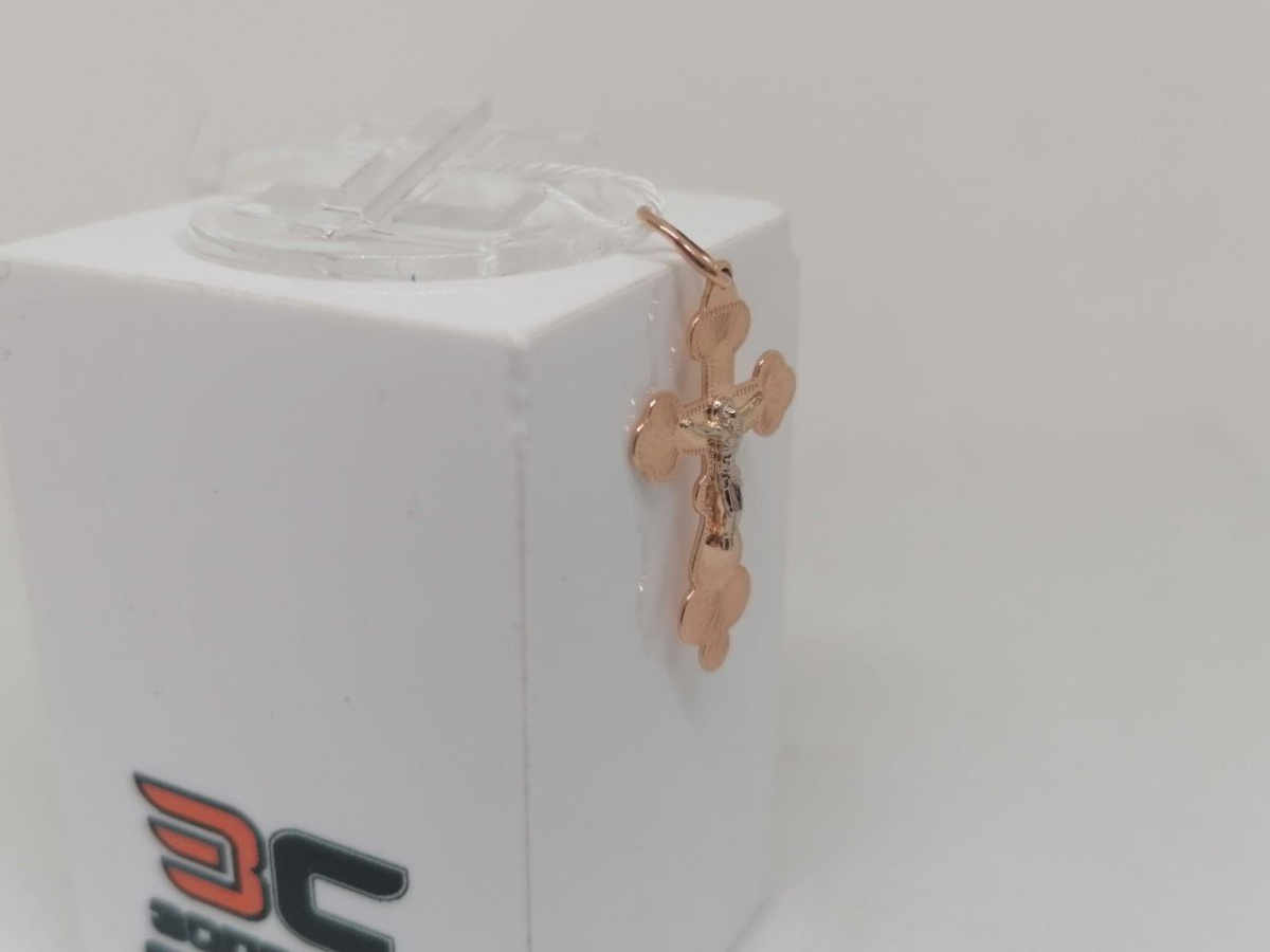 ПОДВЕСКА КРЕСТ БЕЗ КАМНЯ (Au 585)