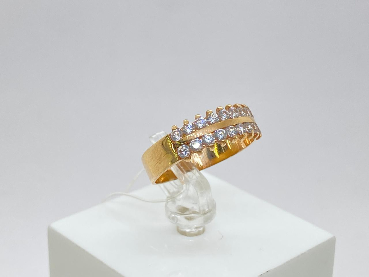 КОЛЬЦО С КАМНЯМИ (Au 585)