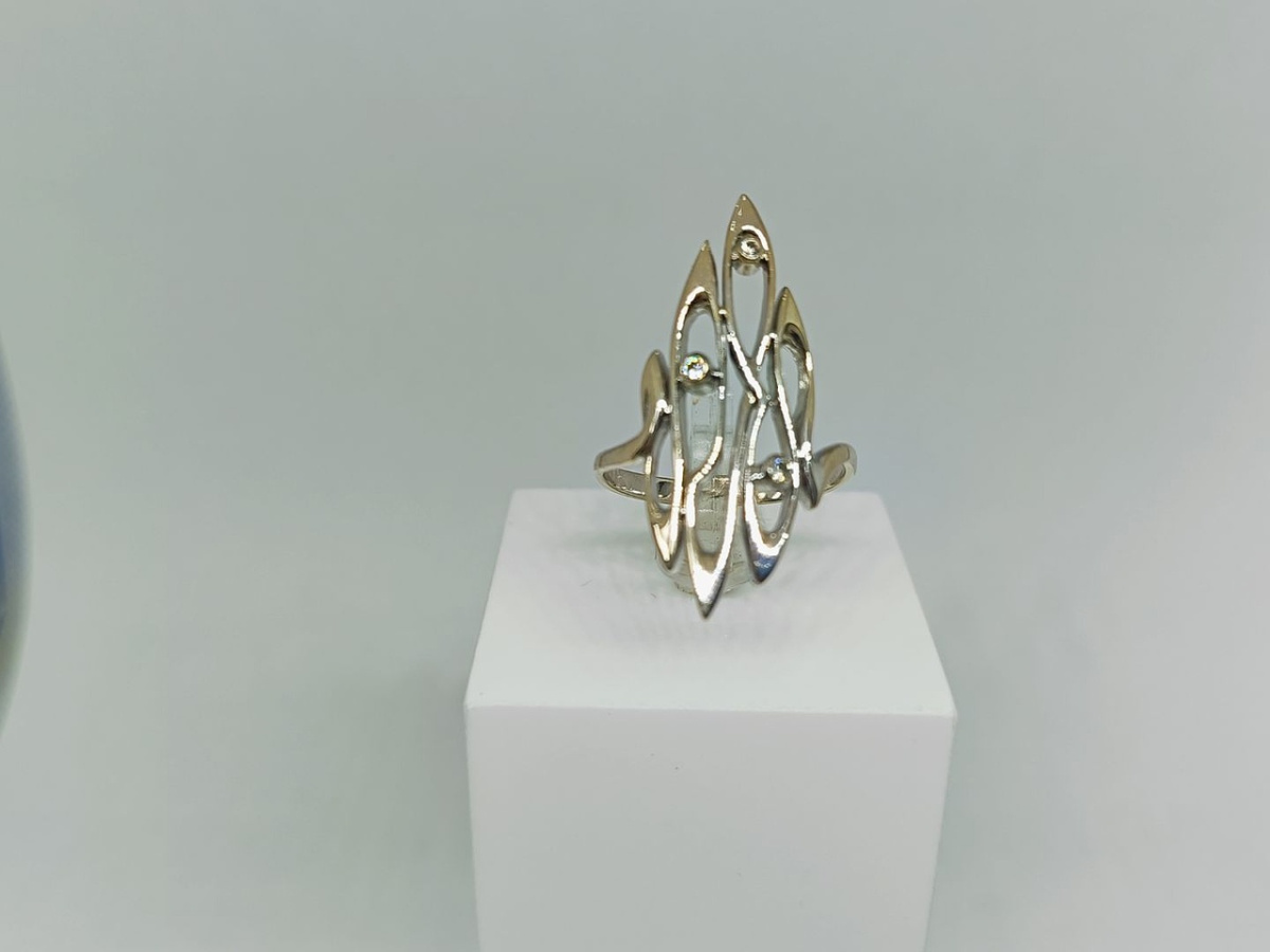 КОЛЬЦО С КАМНЯМИ (Au 585)