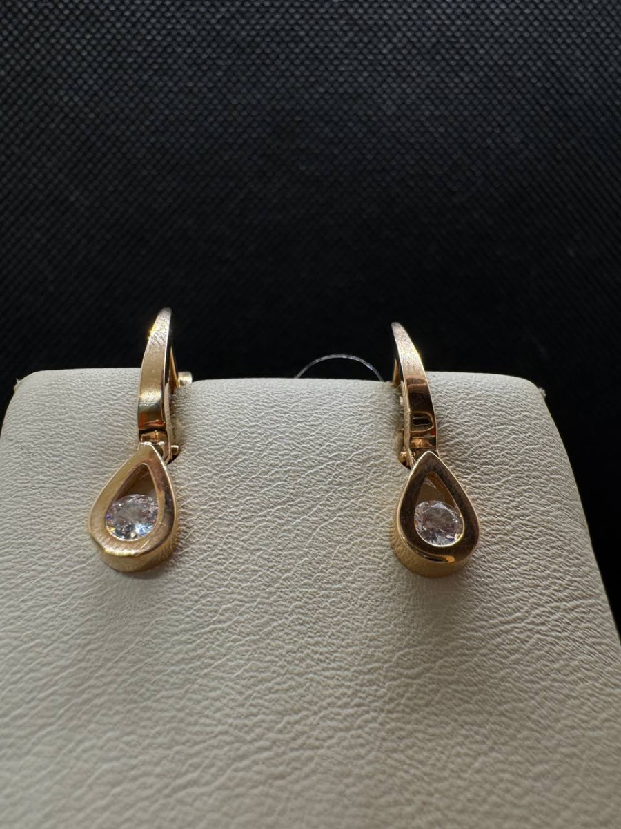 СЕРЬГИ С КАМНЕМ (Au 585)