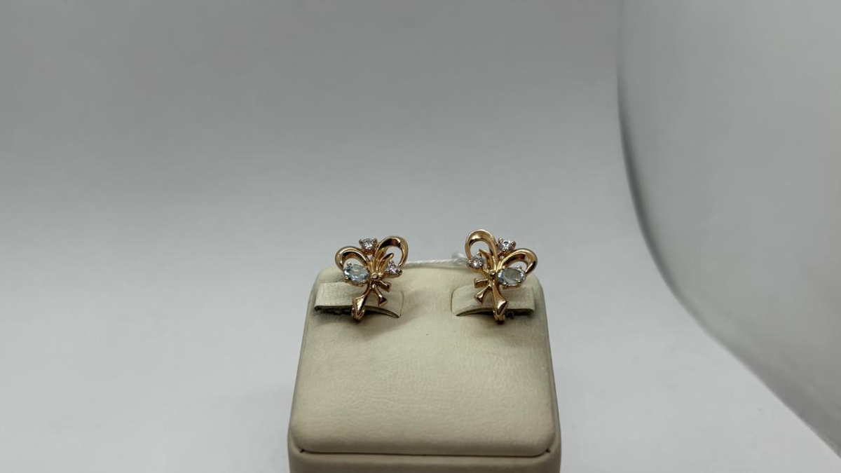 СЕРЬГИ С КАМНЯМИ (Au 585)